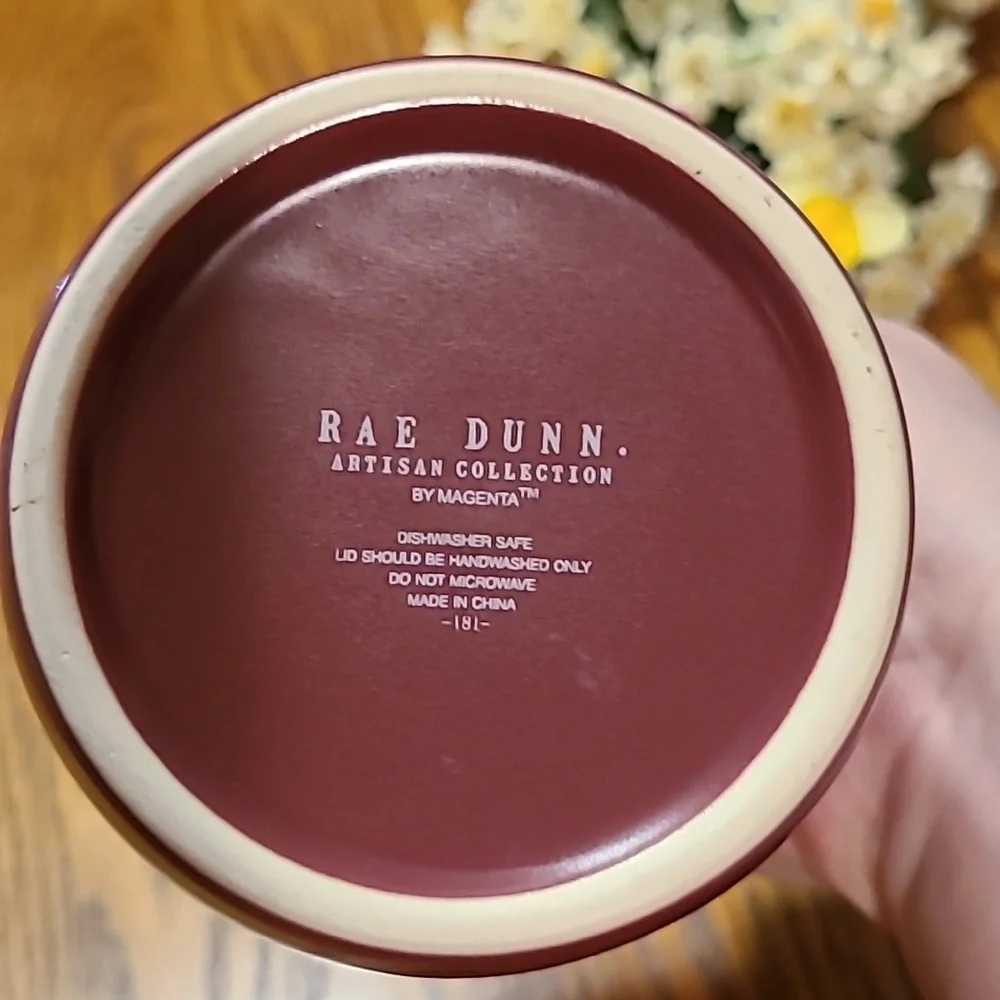 Rae Dunn COZY Canister With Wooded Lid